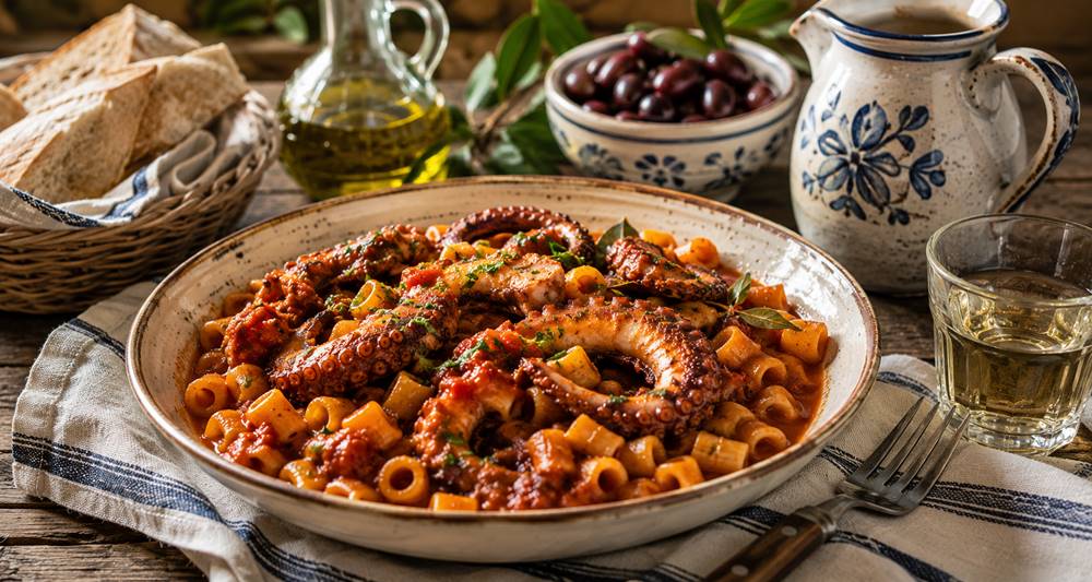 Octopus with Short Pasta – Greek Comfort Food&nbsp;Recipe