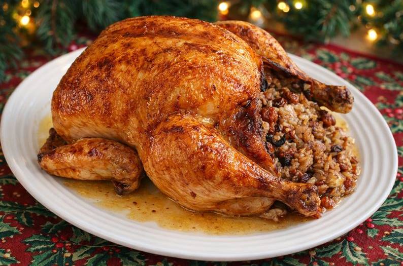 Stuffed Chicken with Chestnuts and&nbsp;Raisins