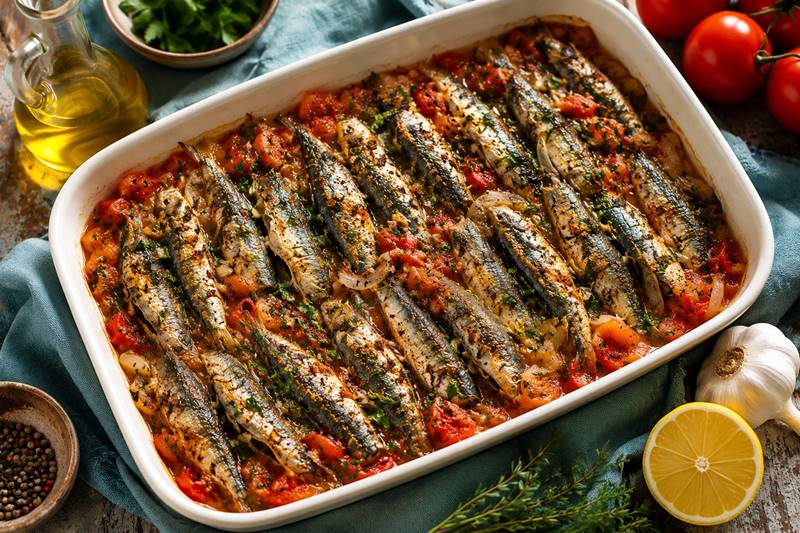 Kalloni-Style Baked Sardines – Authentic Greek Sardines Plaki Recipe
