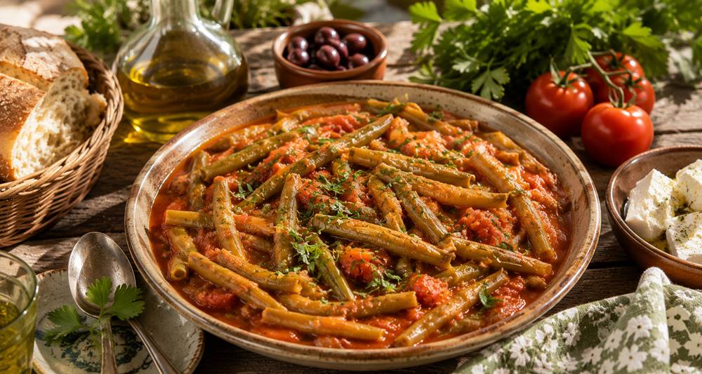 Authentic Greek Stewed Yardlong Beans (Ampelofasoula&nbsp;Ladera)