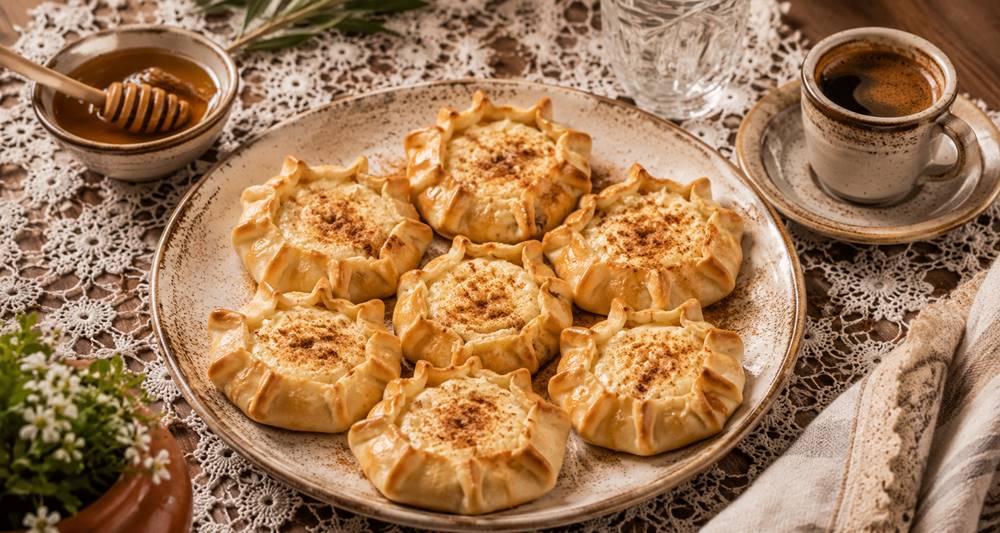 Authentic Cretan Sweet Kalitsounia (Lychnarakia) – Traditional Greek Cheese Pastries