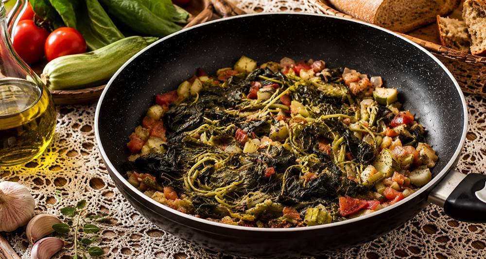 Authentic Cretan Tsigarista Vlita – Traditional Greek Sautéed Amaranth Greens
