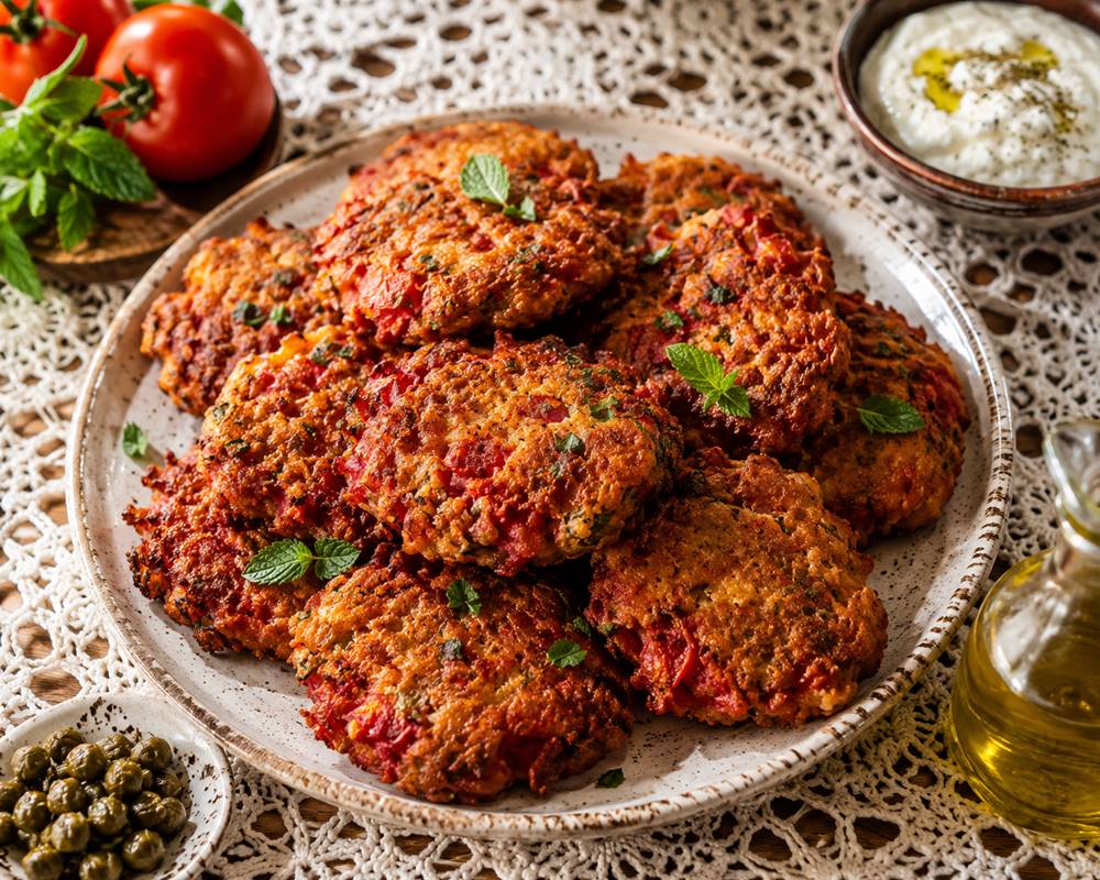 Authentic Santorini Tomato Fritters (Domatokeftedes) – Traditional Greek Recipe