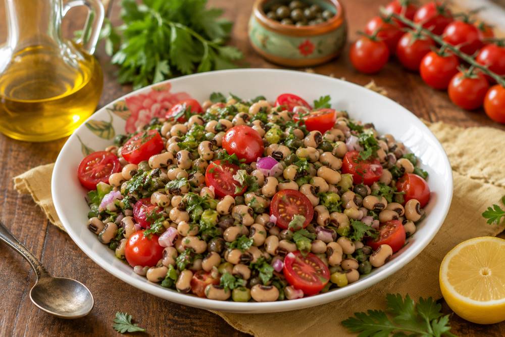 Greek Black-Eyed Pea Salad (Mavromatika Salata) – Easy Mediterranean&nbsp;Recipe