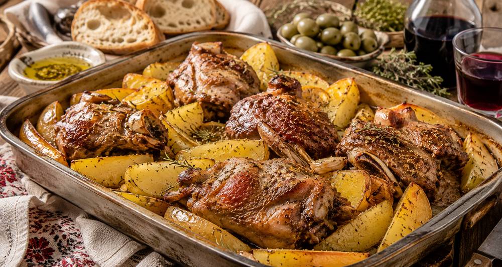 Greek Roasted Goat with Lemon Potatoes – Traditional August 15&nbsp;Recipe