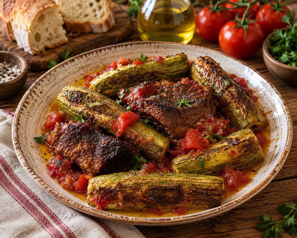 Beef with Zucchini – A Traditional Dish from&nbsp;Crete
