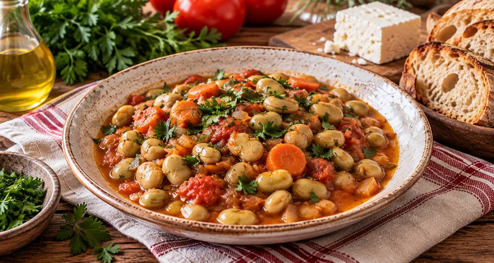 Greek Hantres Laderes – Fresh Shelling Beans in Tomato & Olive&nbsp;Oil